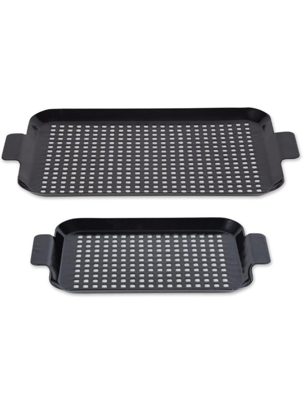 Porcelain Coated Steel BBQ Grill Tray - Outdoor Grilling Pan for Fish & Veggies